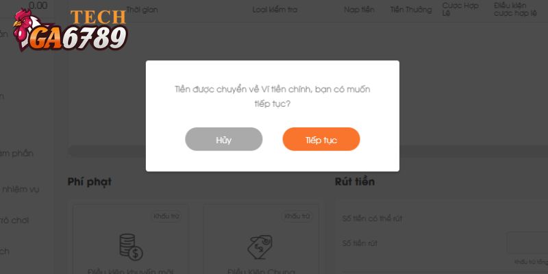 Rút tiền Ga6789 thành công